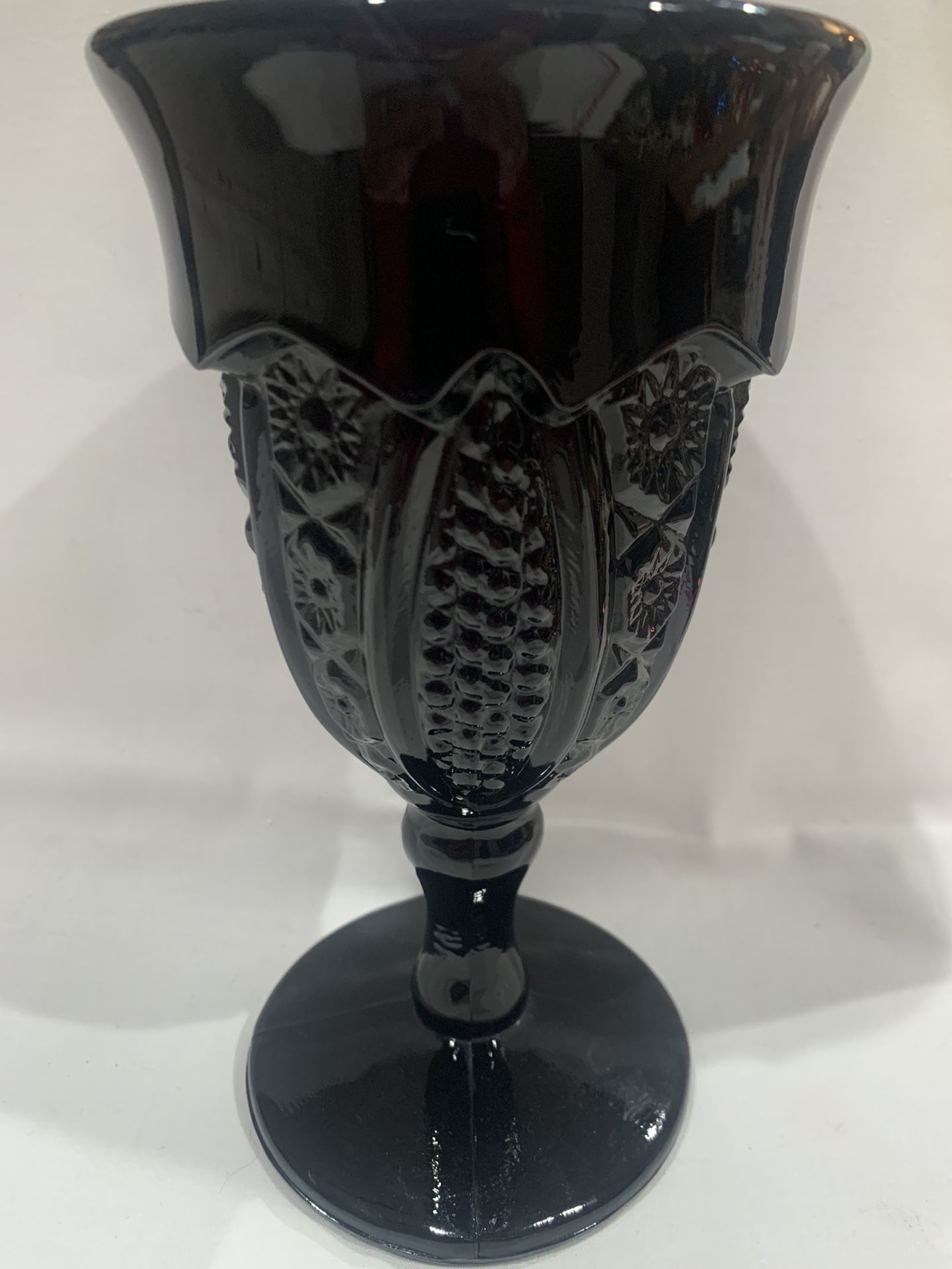 Black Indiana Glass Goblet