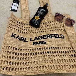 Karl Lagerfeld  Antibes Straw Tote 