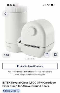 Intex Krystal Clear Cartridge Filter Pump