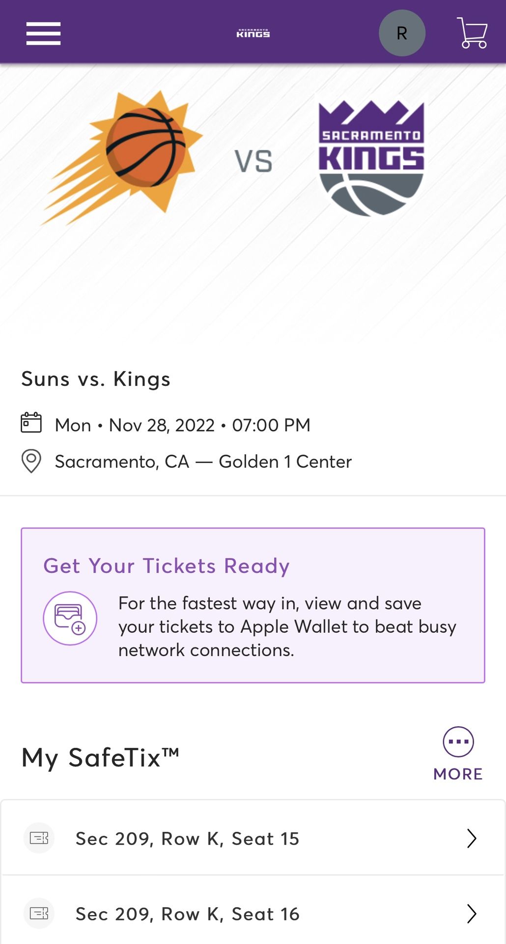 Kings Vs Suns Tickets
