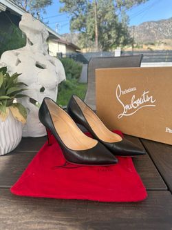 Christian Louboutin Pigalle Black Nappa Leather Pumps – Size 39