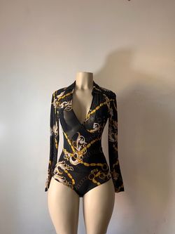 New Gold Chain Baroque Bodysuit