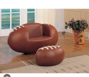 Football Chair and Ottoman Set
