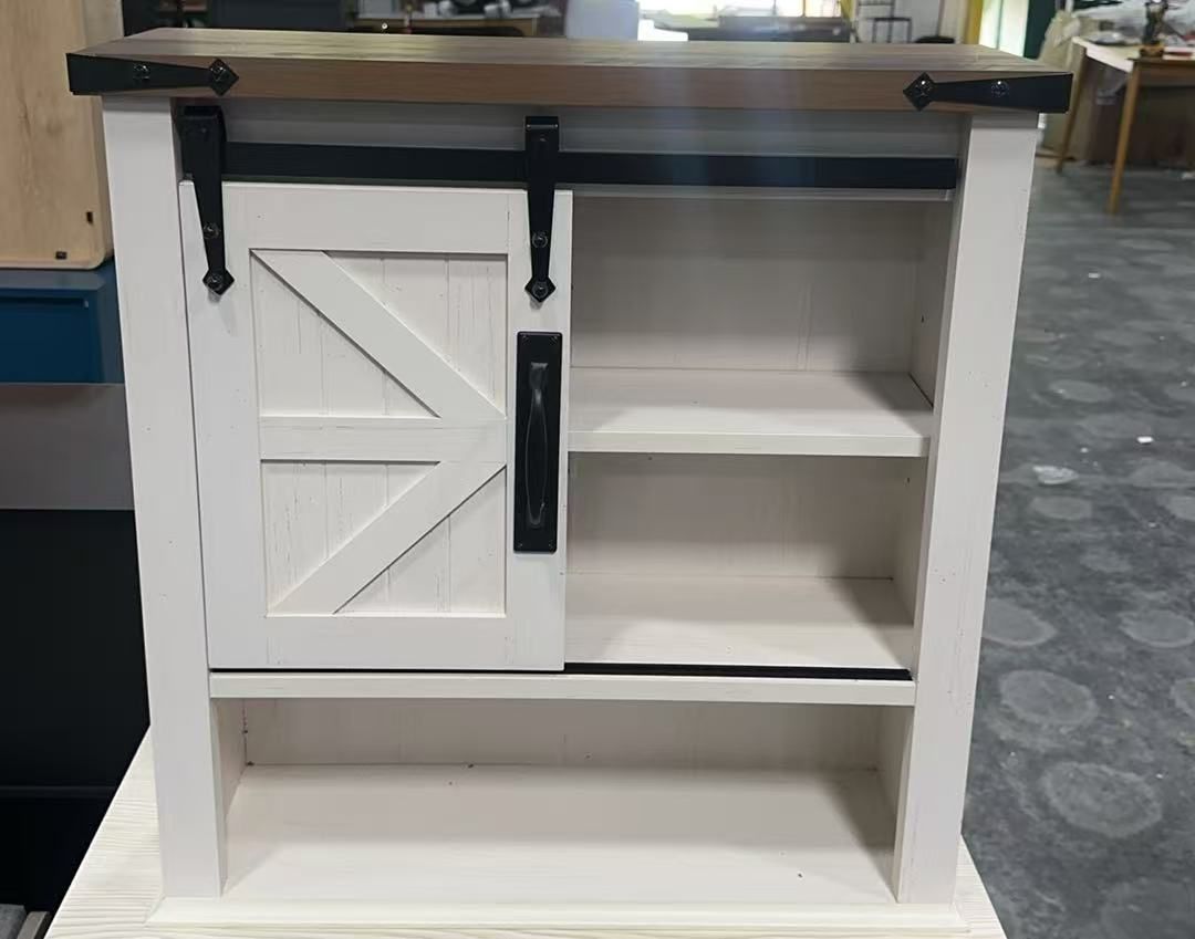 Bathroom Wall Cabinet, Rustic Oak with Antique White $ 40