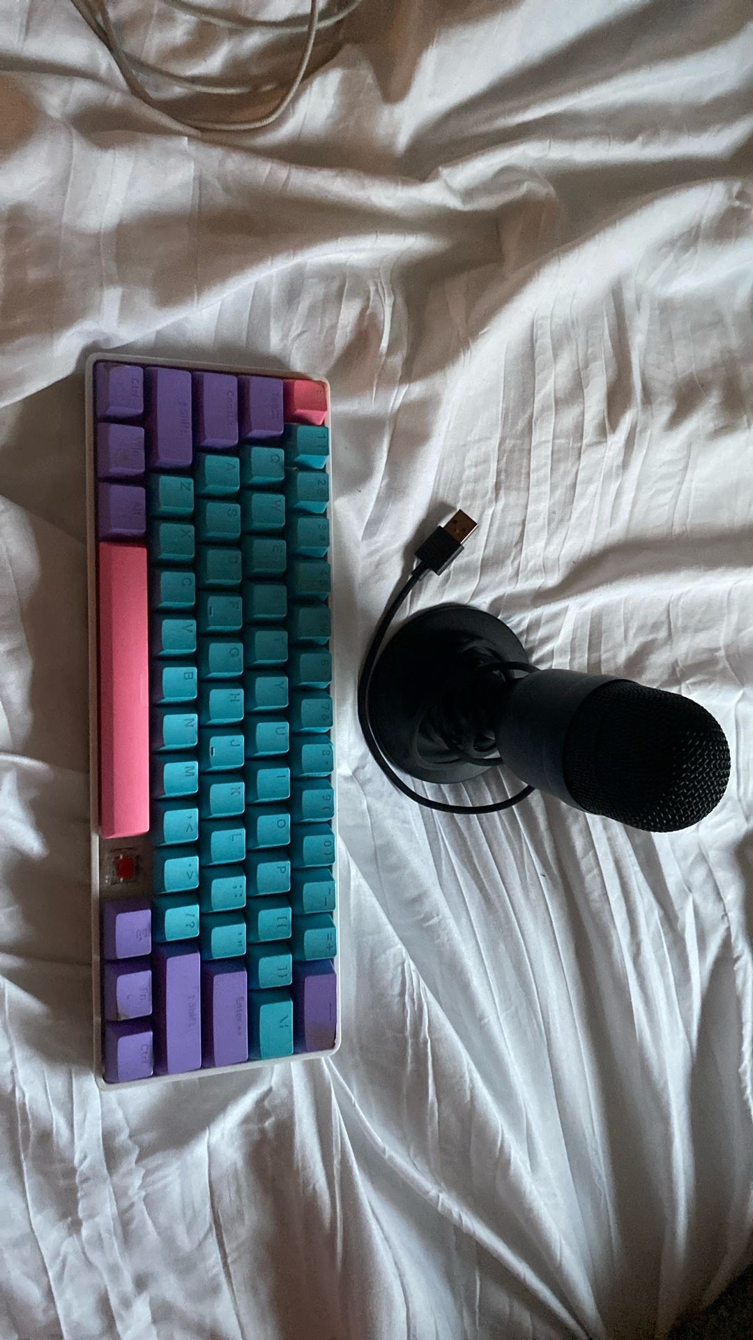 Keyboard And Razer microphone