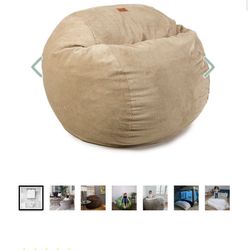 CordaRoys Beanbag (foam) Chair Full Size tan