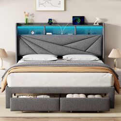 Brand new King Size Upholstered Bed Frame with Storage