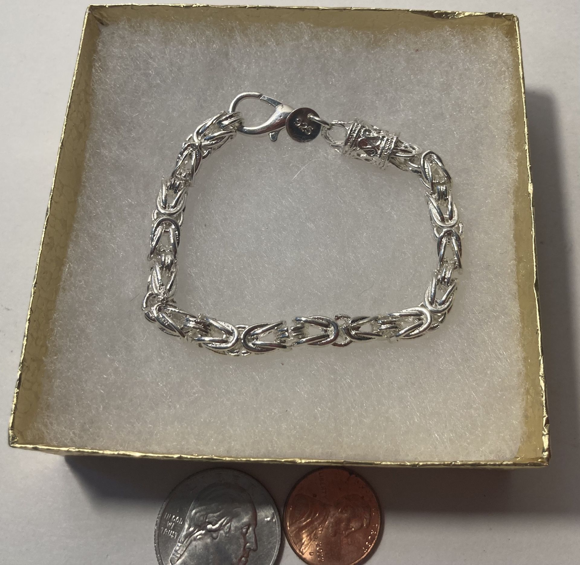 Vintage Sterling Silver Thick Nice Chain Bracelet