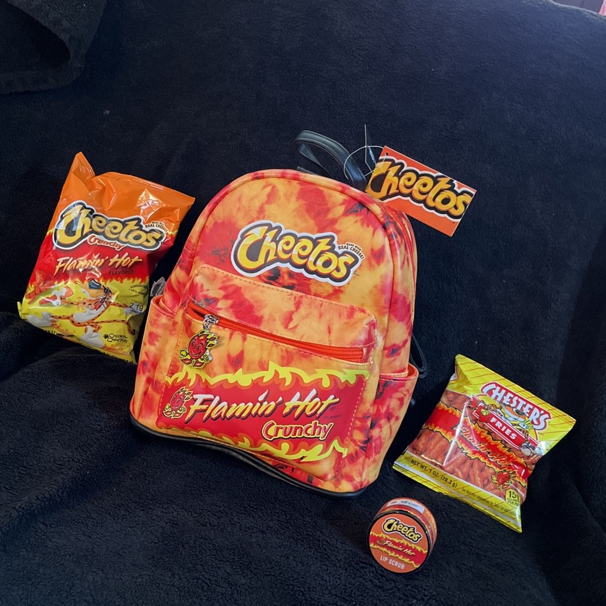 hot cheetos mini backpack CHESTER CRUNCH This Cheetos backpack features an all Cheetos FLAMIN mini Backpack (