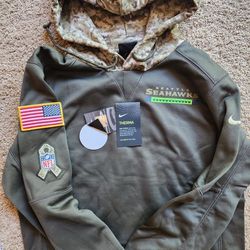 New Men S Seahawks Salute To Service Miltary Nike Hoodie S Small