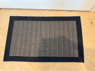 Blue / Brown Door Mat / Sink Rug