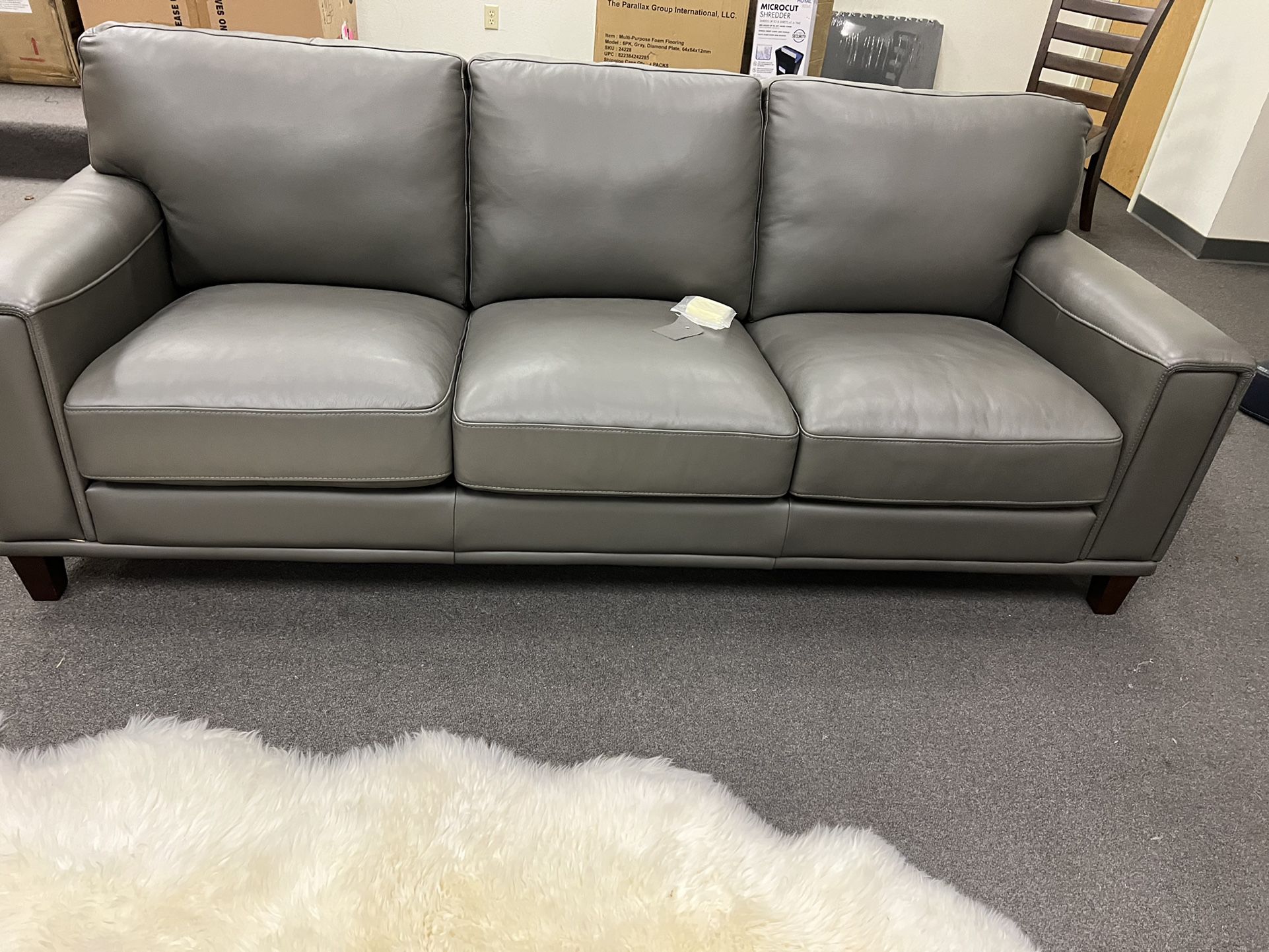 Hayward Leather Sofa （scratched)ON SALE Original $2699