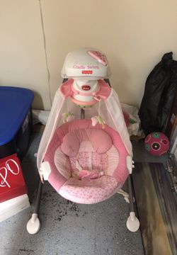 Baby girl cradle swing