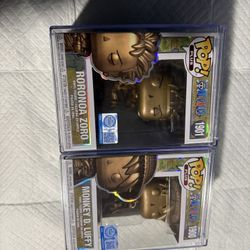 One Piece Funko Pops Zoro And Luffy Super Limited Edition 
