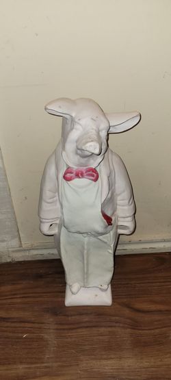 Vintage Chef Pig Statue