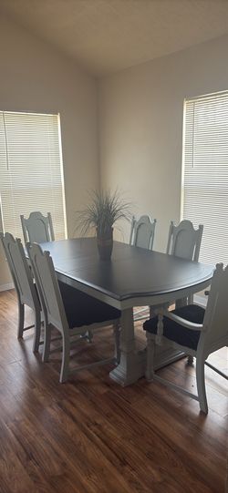 Table Wooden 6 Chairs