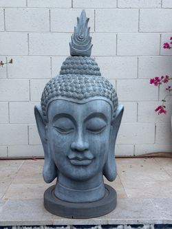 Large Buddha Head Garden Statue