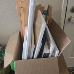Painting Canvas And Paints
