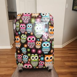Colorful Owl Hard Shell Suitcase – Carry-On Size