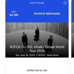 Rufus Du Sol Tickets