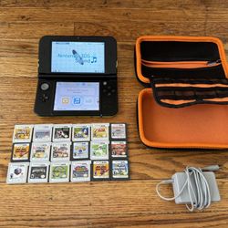 Nintendo New 3DS XL - Lime Green Special Edition with 18 Games, Case And Charger