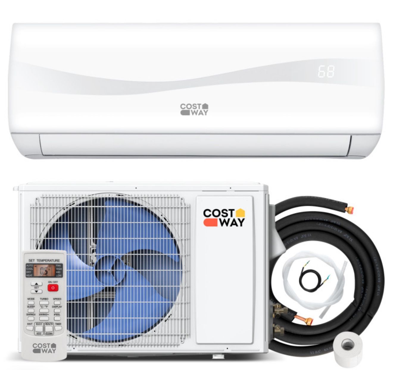 Blast Series 12000 BTU 20 SEER2 115V Ductless Mini Split Air Conditioner 