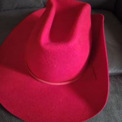 Red Cowboy Or Cowgirl Hat