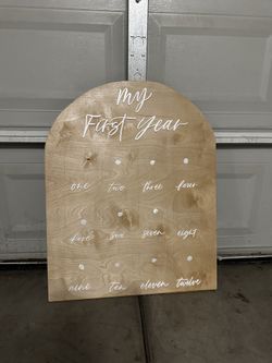My First Year Wooden Board