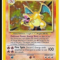Pokémon Charizard # 4/102 Unlimited Holo 1999