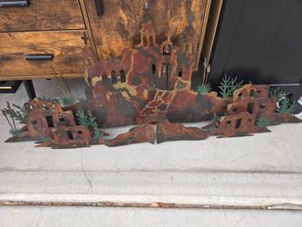 Southwest Desert Mission Metal Wall Art