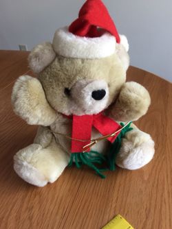 Teddy bear with Santa hat