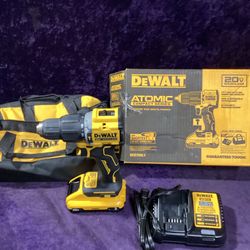 🧰🛠DEWALT ATOMIC 20V 1/2” Compact Hammer Drill w/3.0Ah Batt/Charger/Bag-NEW!-$160!🧰🛠