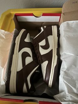 WMNS 8.5 Nike Dunk Low Brown and White Sneakers