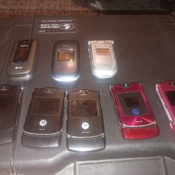 Vintage Cell Phones Lot 5 Razors