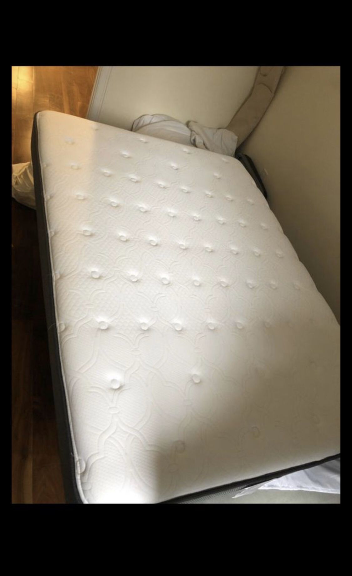 Sealy Posturepedic Full mattress PLUS BOX SPRING AND BED FRAME.