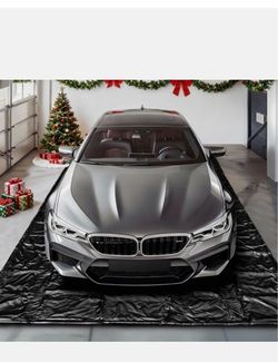 Large Black Garage Floor Mat