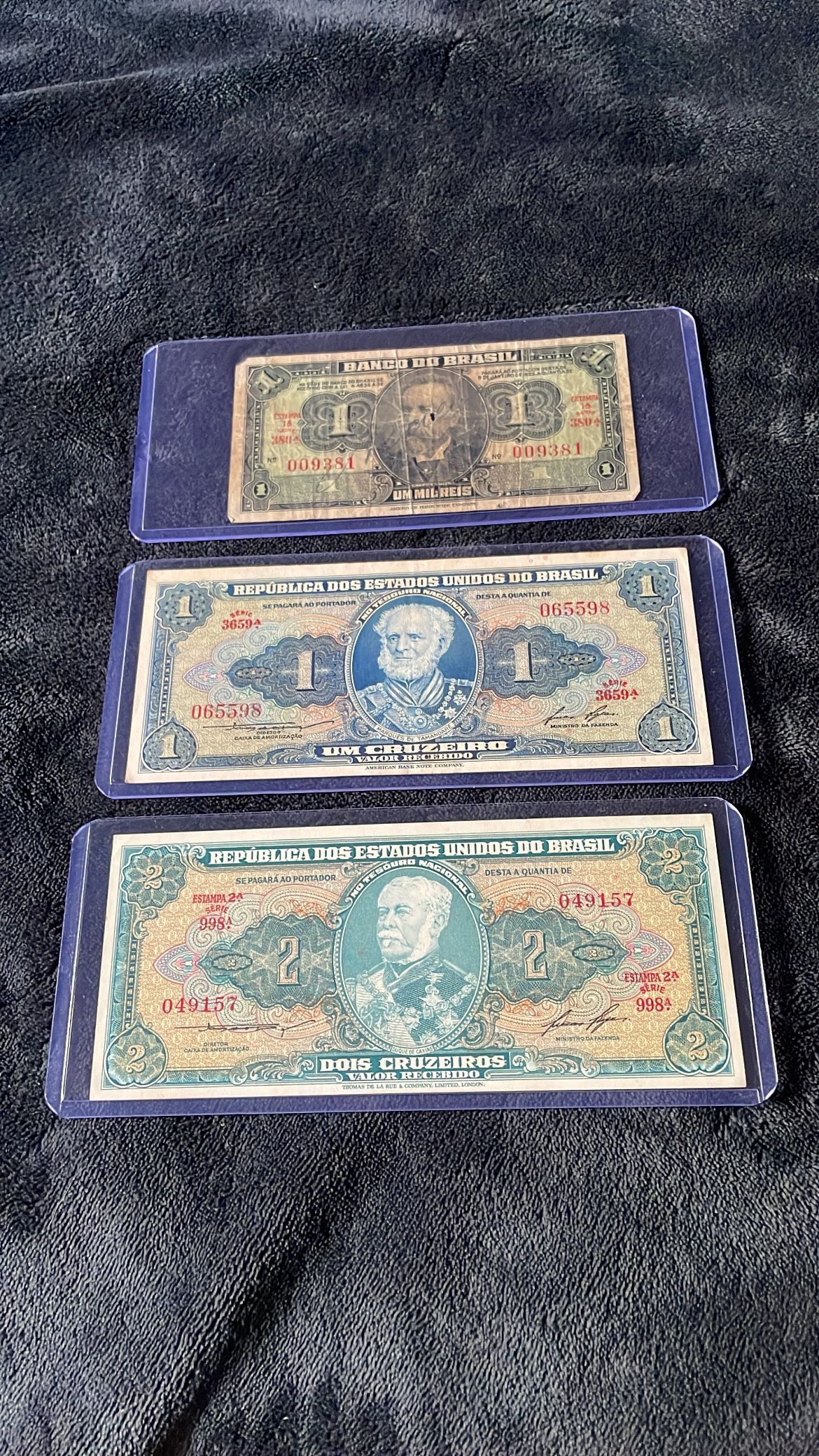 Brazil Banknotes All Sleeved 1 Uncirculated 1 Over 100 Years Old