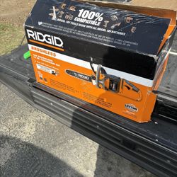 RIDGID 18V Brushless 12 in. Electric Battery Chainsaw with 6.0 Ah MAX Output Battery and Charger Store SKU#