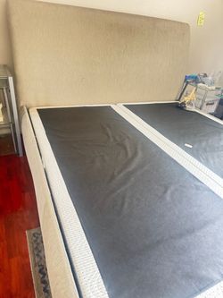 FREE king size bed frame & box springs for you to pick up!