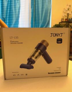 Handheld Cordless Vacuum Cleaner with Compressed Air Duster and LED Light for Car Interior, Keyboards, and Tight Spaces(Blue)