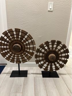 Vintage Indian Charkha Spinning Wheel on Stand