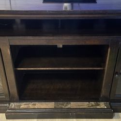 Dark Wood TV Stand / Entertainment Center with Storage