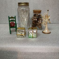 Christmas Decorations Icicles Pine Cones Little Packages