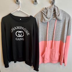 Women’s lightweight spring sweatshirts, size XL, NEW, $25 ea or 2/$40