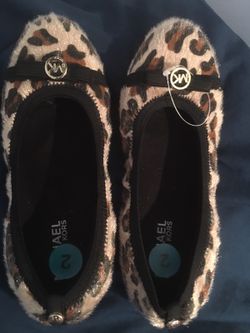 Girls leopard Michael Kors ballerina shoes **like new** $15