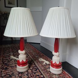 Pair of Vintage Aladdin Alacite 1940's Table Lamps