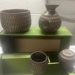 NEW 2 Boxes of Tea Product, Original Handmade 4 Pc Asian Set