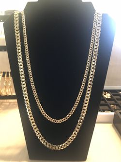 14k Gold filled Cuban link chains