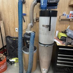 Dust Right Wall Mount Dust Collector with Canister Filter and Oneida Super Dust Deputy
