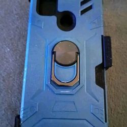 Blue Ruierman Motorola Moto G Power 2022 Holster Clip Kickstand Case